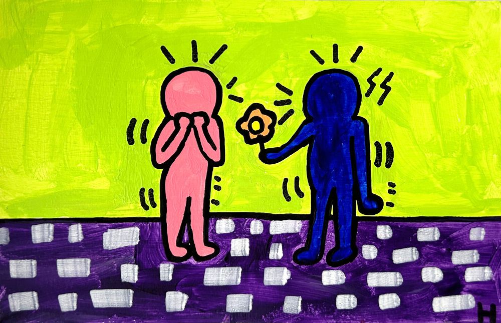「プレゼント／キース・ヘリング オマージュ」作品画像