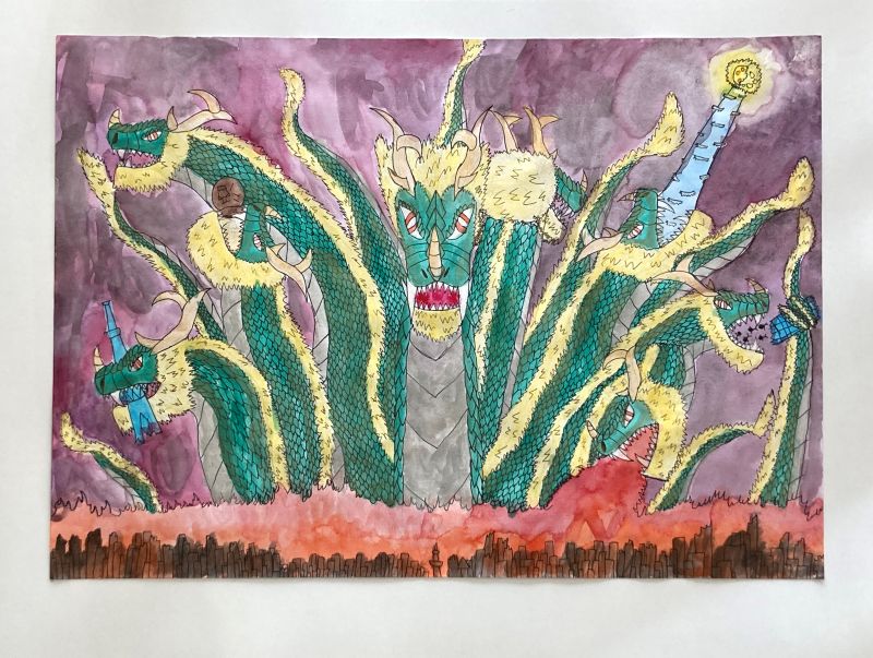 佳作「ヤマタノオロチ」手島悠介