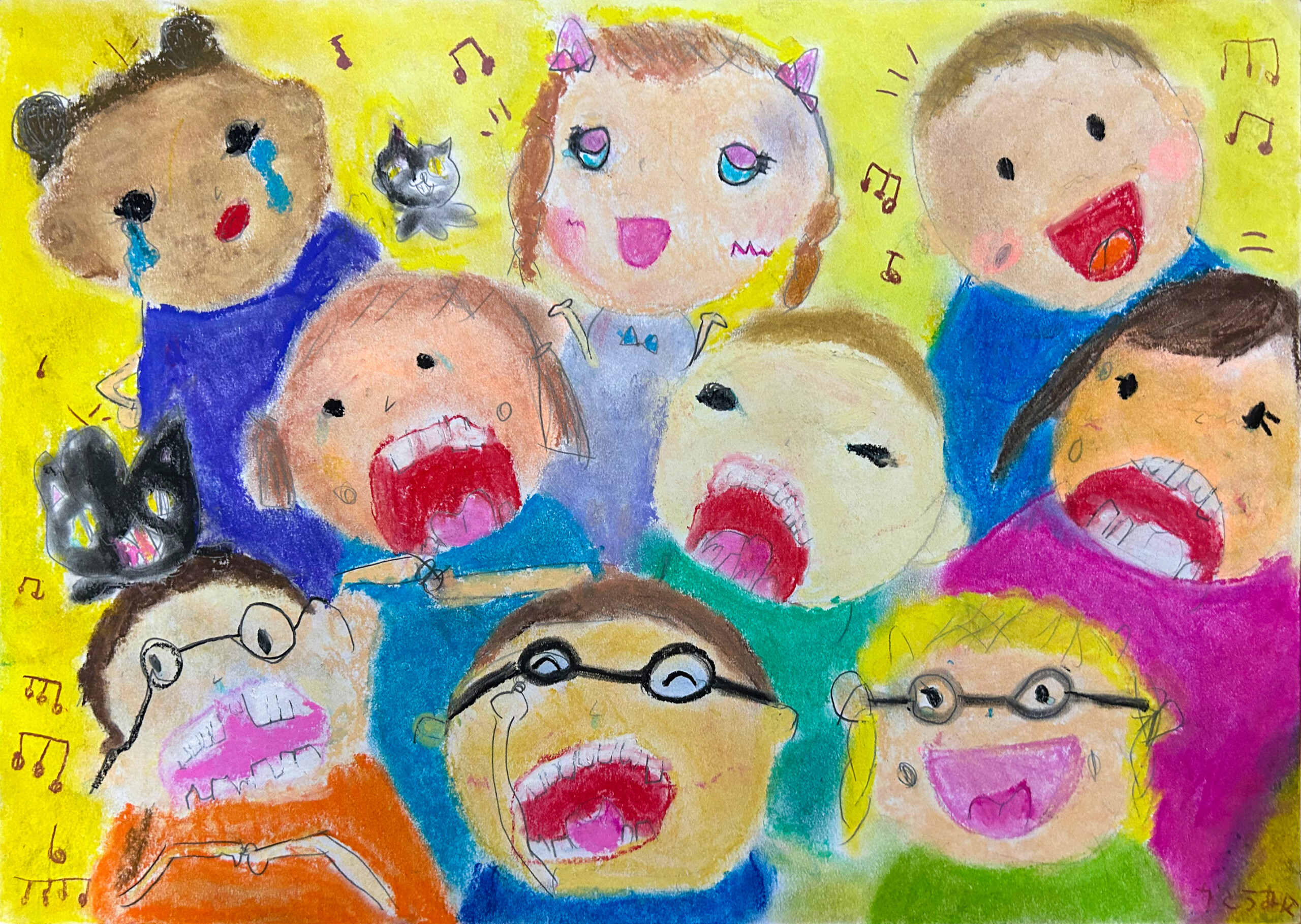 「おうたのれんしゅう」作品画像